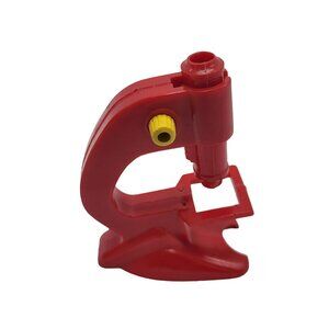 Vintage 1960's Hasbro USA Red Plastic Toy Microscope Moveable Eyepiece